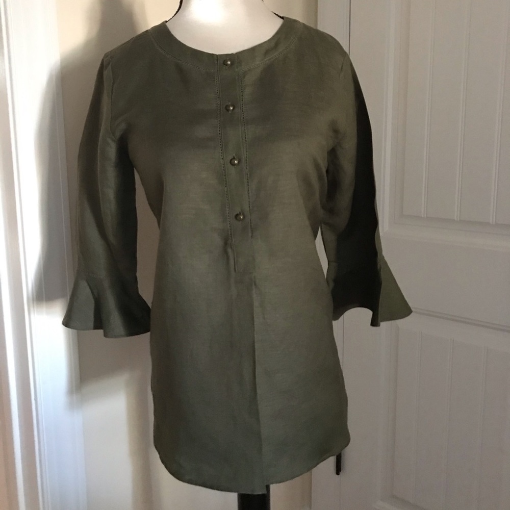 Ann Taylor NWOT Hunter Green 3/4 Sleeve Size XXS